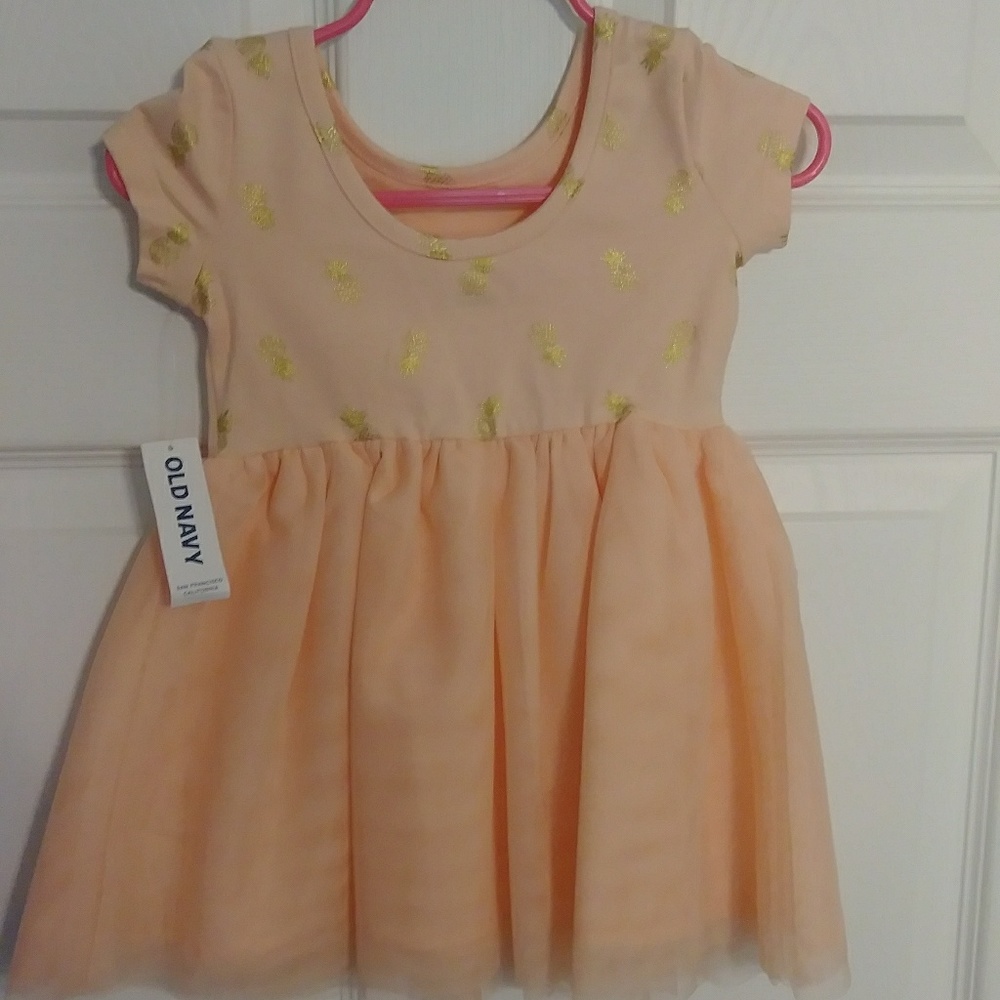 Old Navy Pineapple Girls Soft Cotton Dress